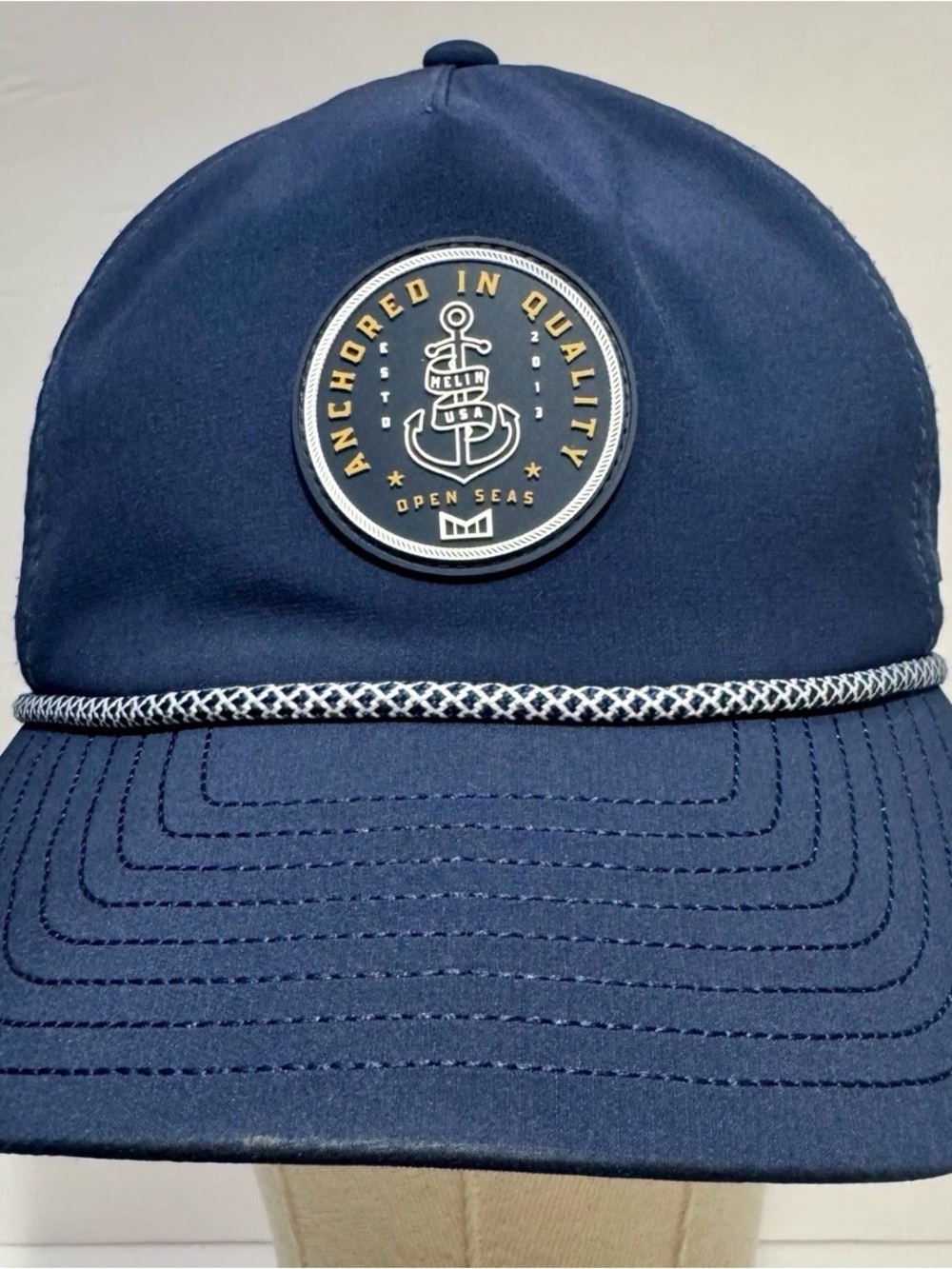 Melin Hydro Coronado Anchored SnapBack Hat Cap - Navy Blue - Classic 58cm
